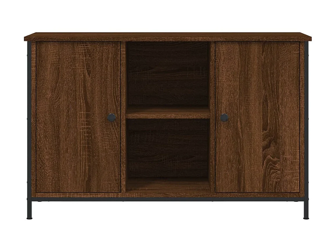 Bruin eiken tv-meubel 100x35x65 cm samengesteld hout