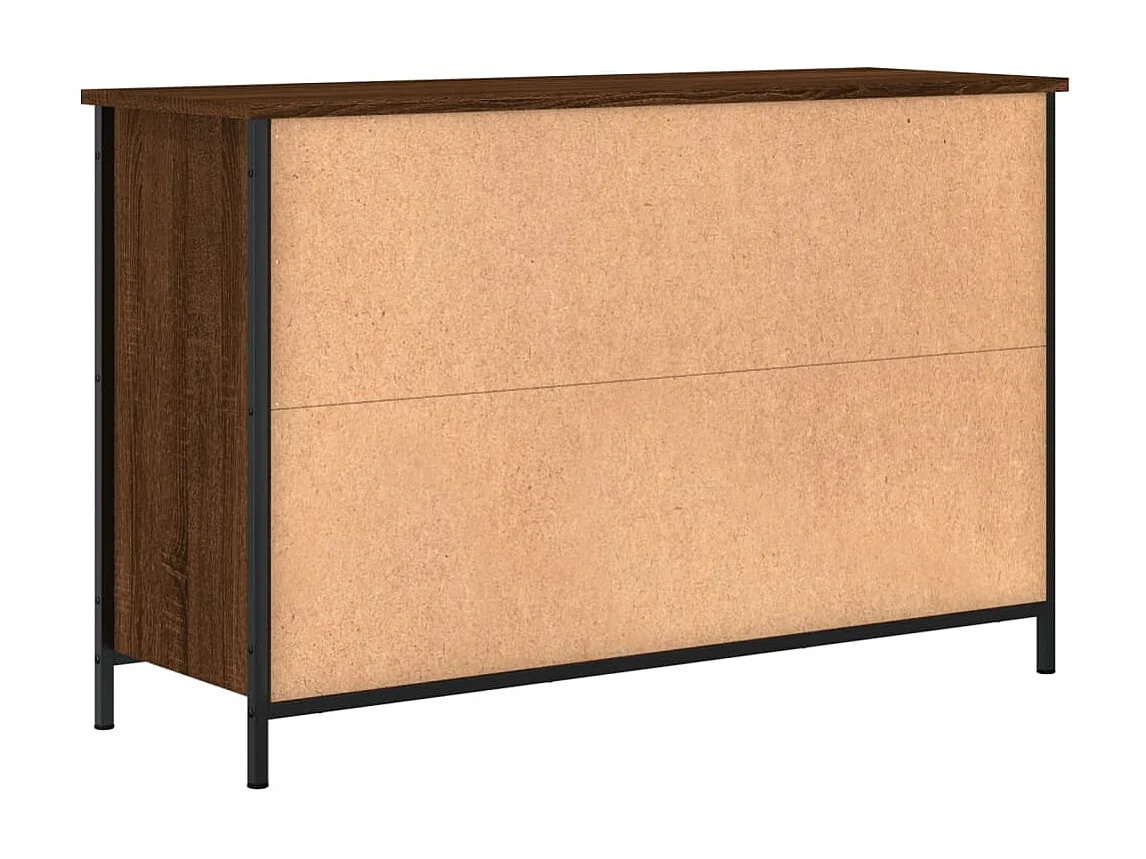 Bruin eiken tv-meubel 100x35x65 cm samengesteld hout