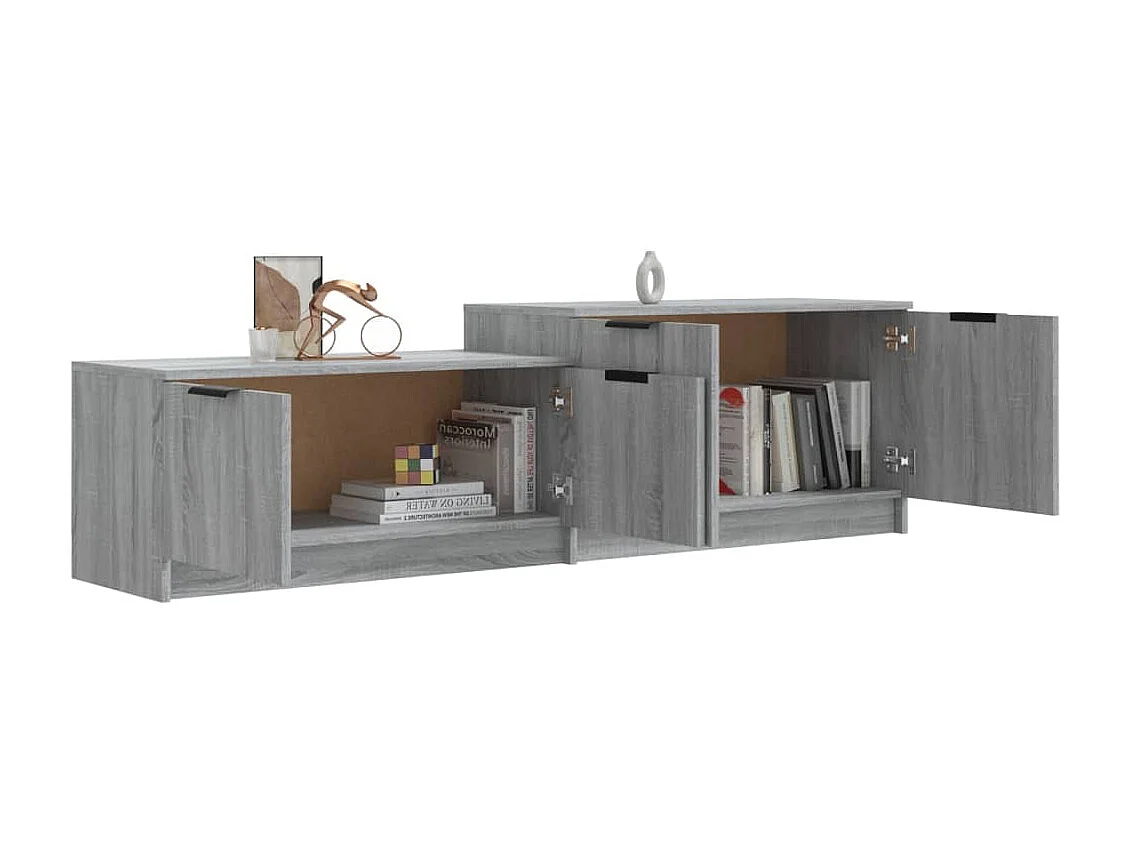 TV-Schrank in Sonoma-Grau, 158,5 x 36 x 45 cm, Holzwerkstoff