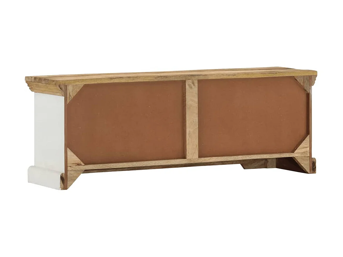 Meuble TV 110x30x40 cm Bois massif de manguier