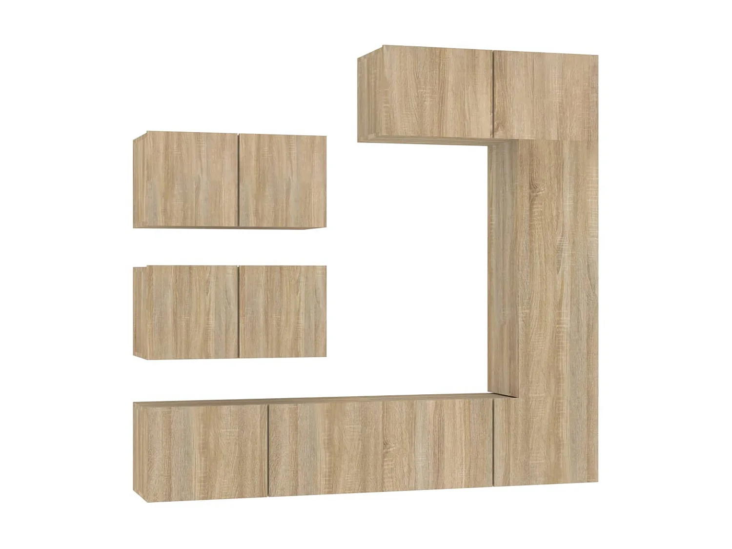 Ensemble de meubles TV 6 pcs Chêne sonoma Bois d'ingénierie