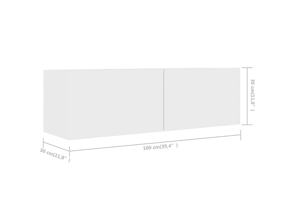 TV-Schrank-Set 8-tlg. Spanplatte Weiß
