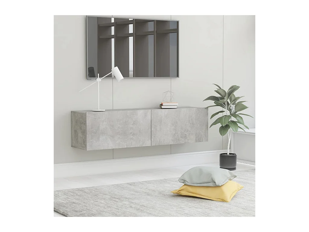 TV-meubel Betongrijs 120x30x30 cm Spaanplaat