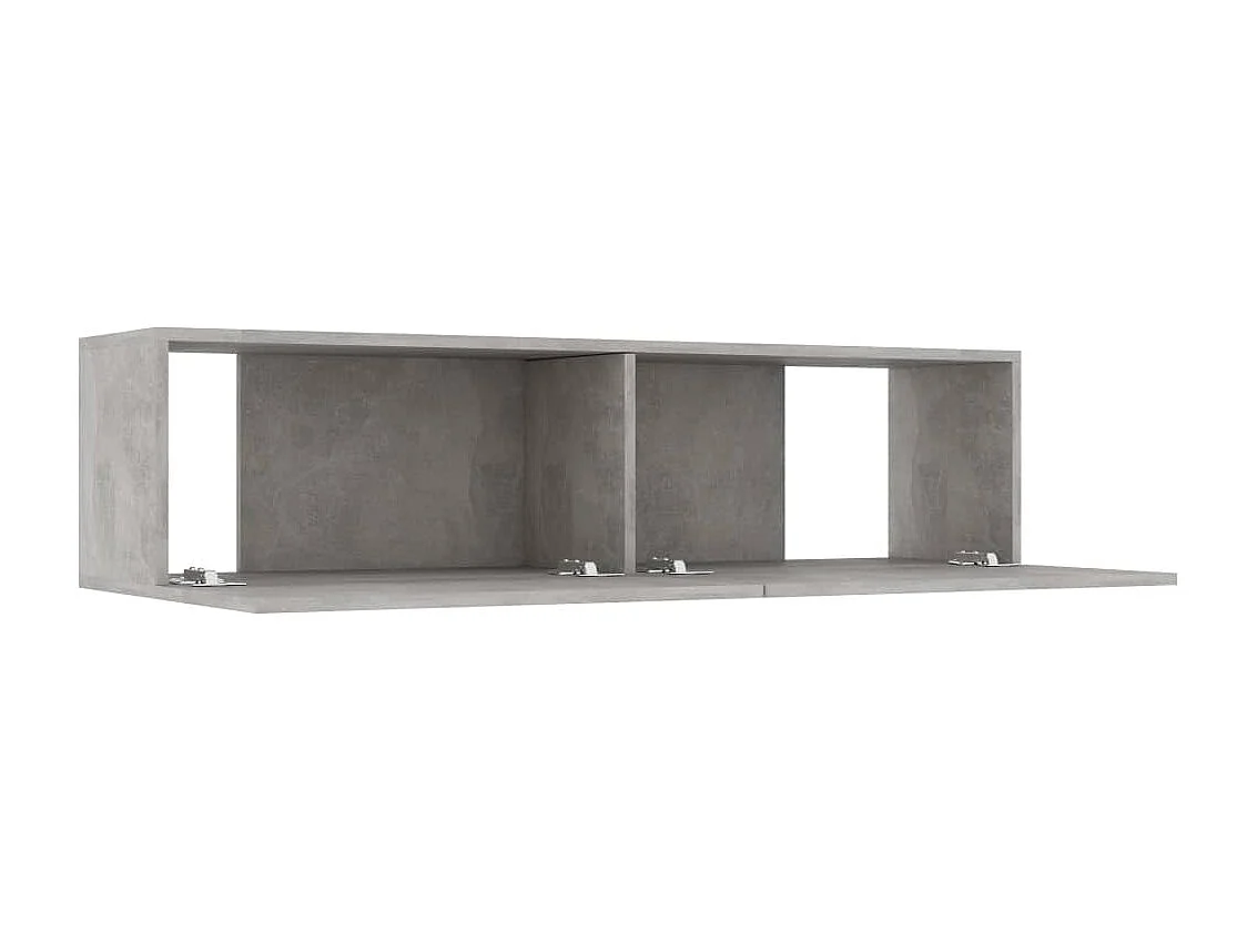 Meuble TV Gris béton 120x30x30 cm Aggloméré