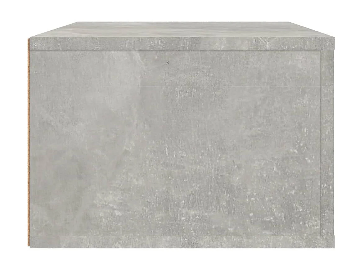 Meuble TV suspendu Gris béton 80x36x25 cm Bois d'ingénierie