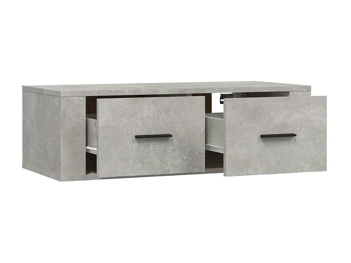 Meuble TV suspendu Gris béton 80x36x25 cm Bois d'ingénierie