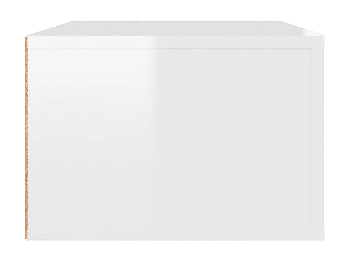 Meuble TV suspendu Blanc brillant 80x36x25 cm Bois d'ingénierie