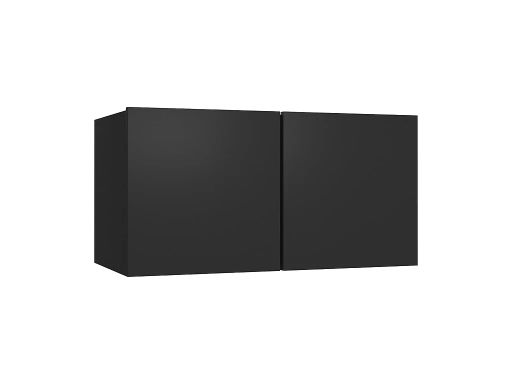 Ensemble de meubles TV 8 pcs Noir Bois d'ingénierie