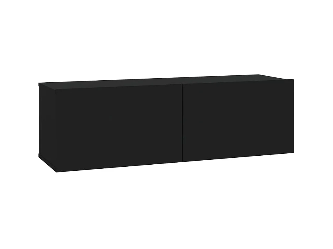 Ensemble de meubles TV 8 pcs Noir Bois d'ingénierie
