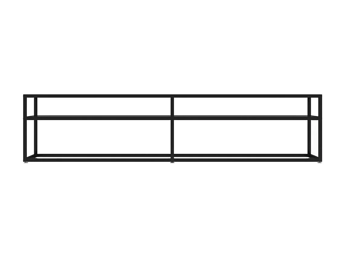 Mueble TV negro 180x40x40,5 cm cristal templado