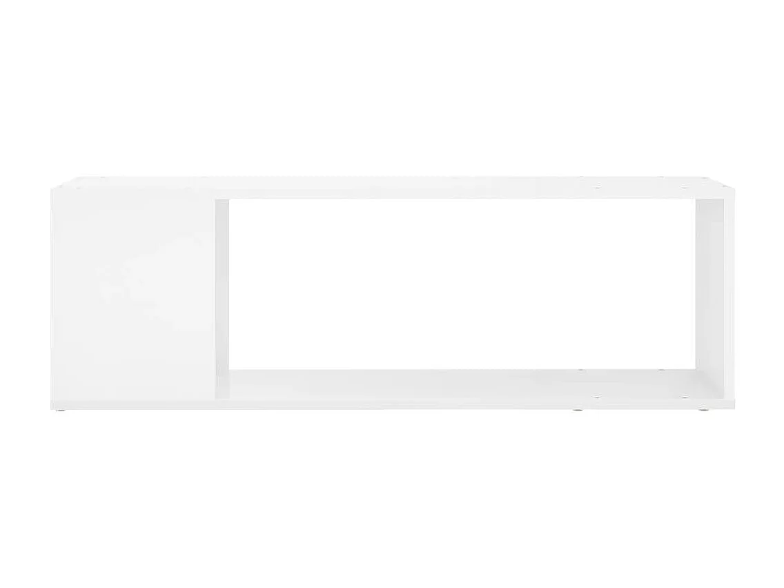 Meuble TV Blanc brillant 100x24x32 cm Aggloméré