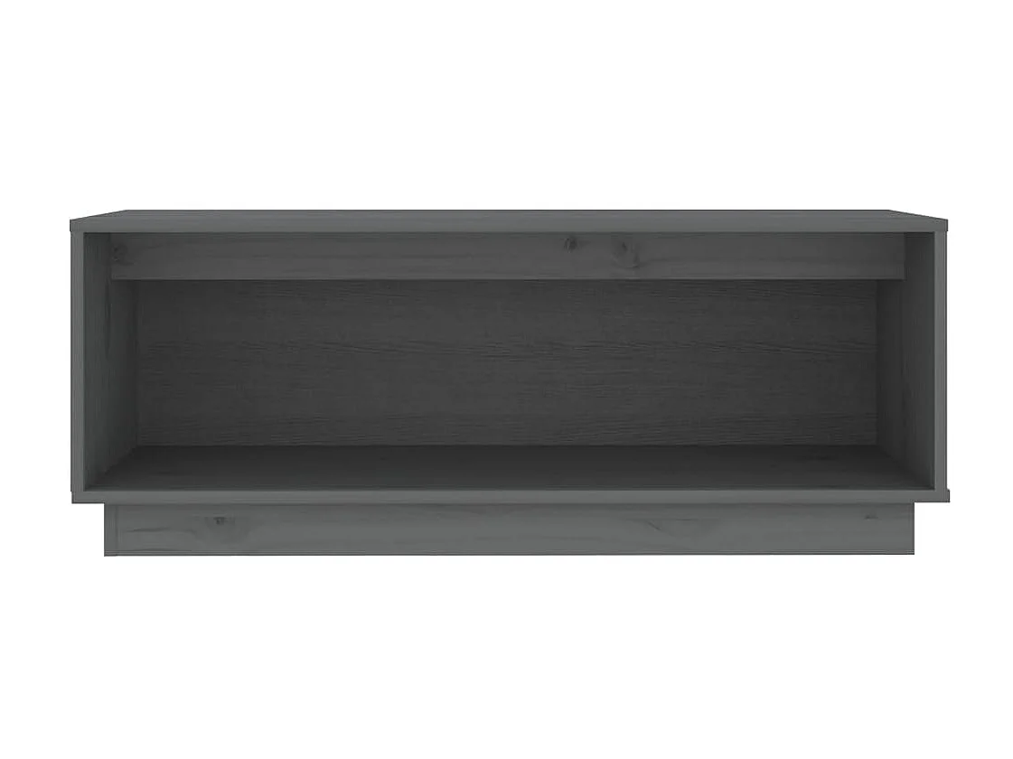 Meuble TV Gris 90x35x35 cm Bois de pin massif