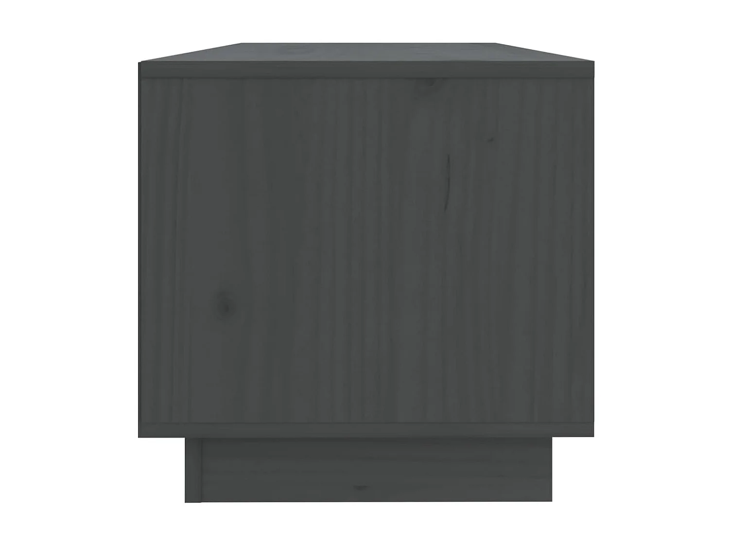 Meuble TV Gris 90x35x35 cm Bois de pin massif