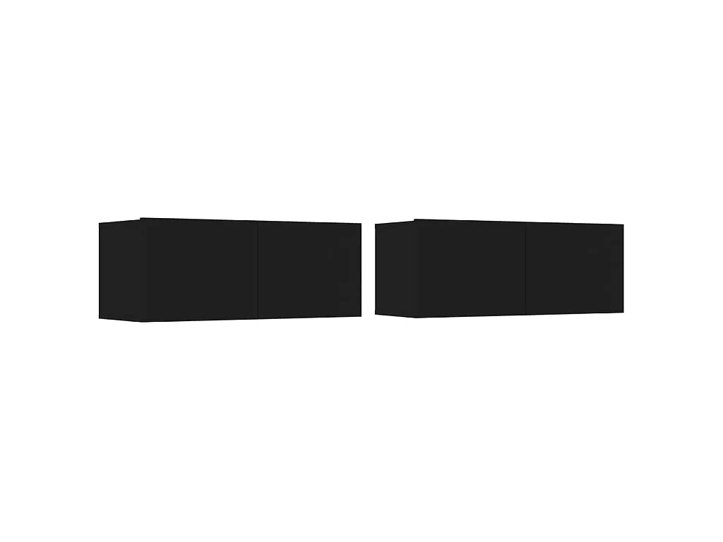 Ensemble de meubles TV 5 pcs Noir Bois d'ingénierie