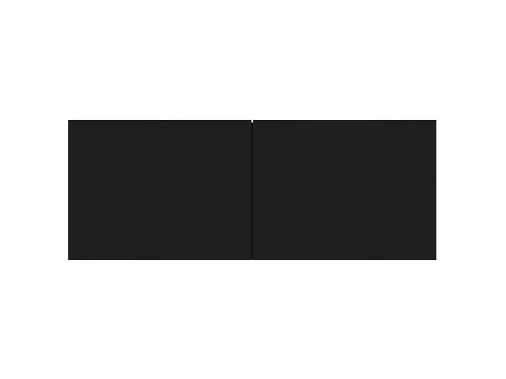 Conjunto de suporte de TV 5 peças em madeira preta