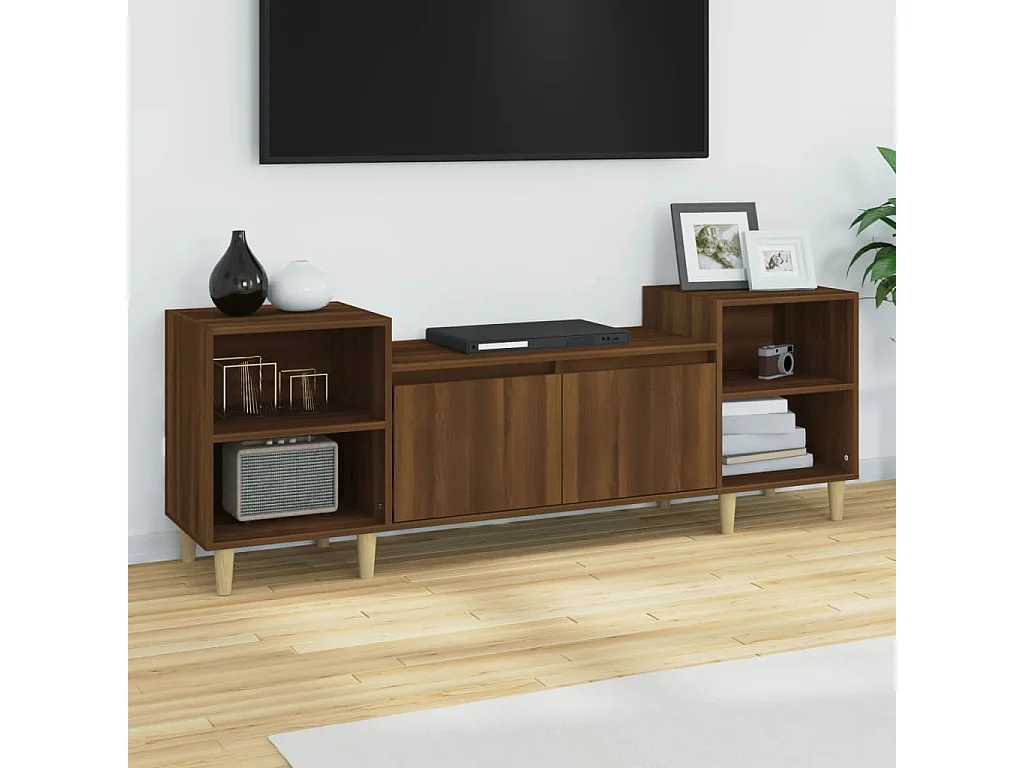 Mobile TV Rovere marrone 160x35x55 cm MDF