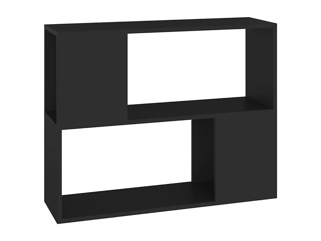 Meuble TV Noir 80x24x63 cm Aggloméré