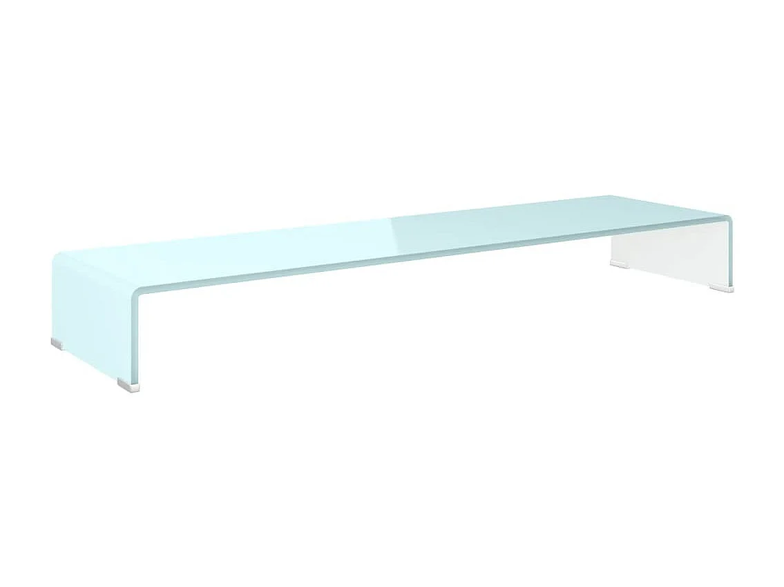 Meuble TV/Support pour moniteur 110x30x13 cm verre vert