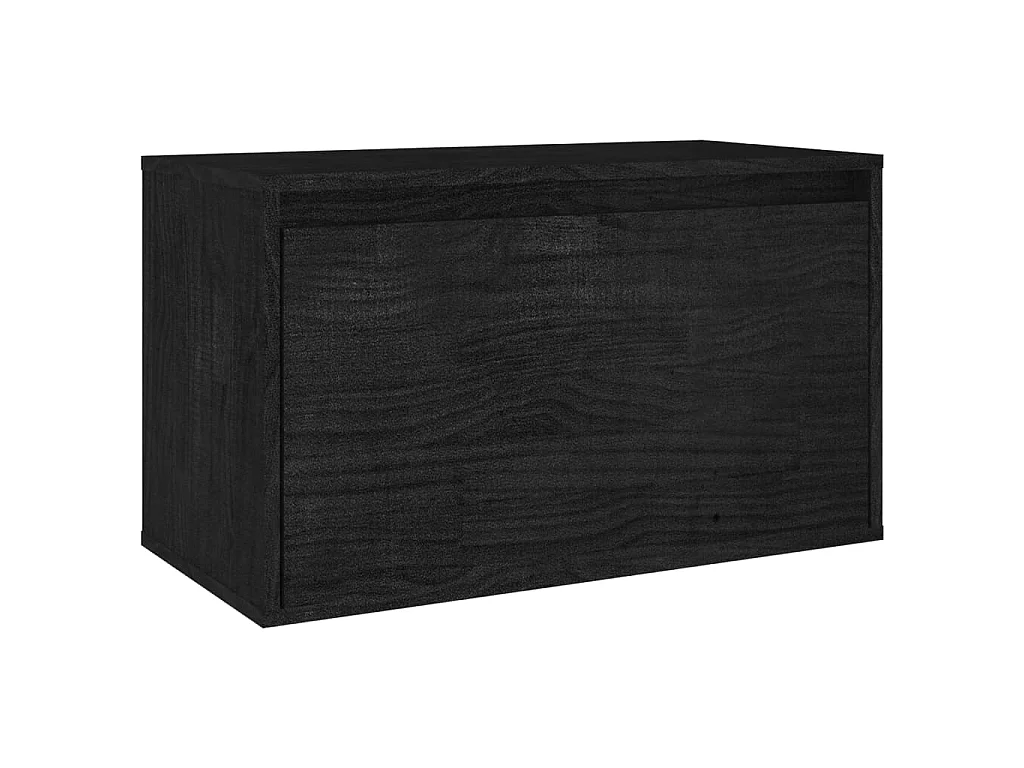Meubles TV 3 pcs Noir Bois massif de pin