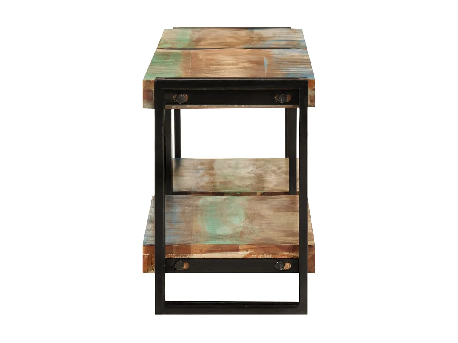 Mueble TV 140x30x40 cm madera maciza recuperada