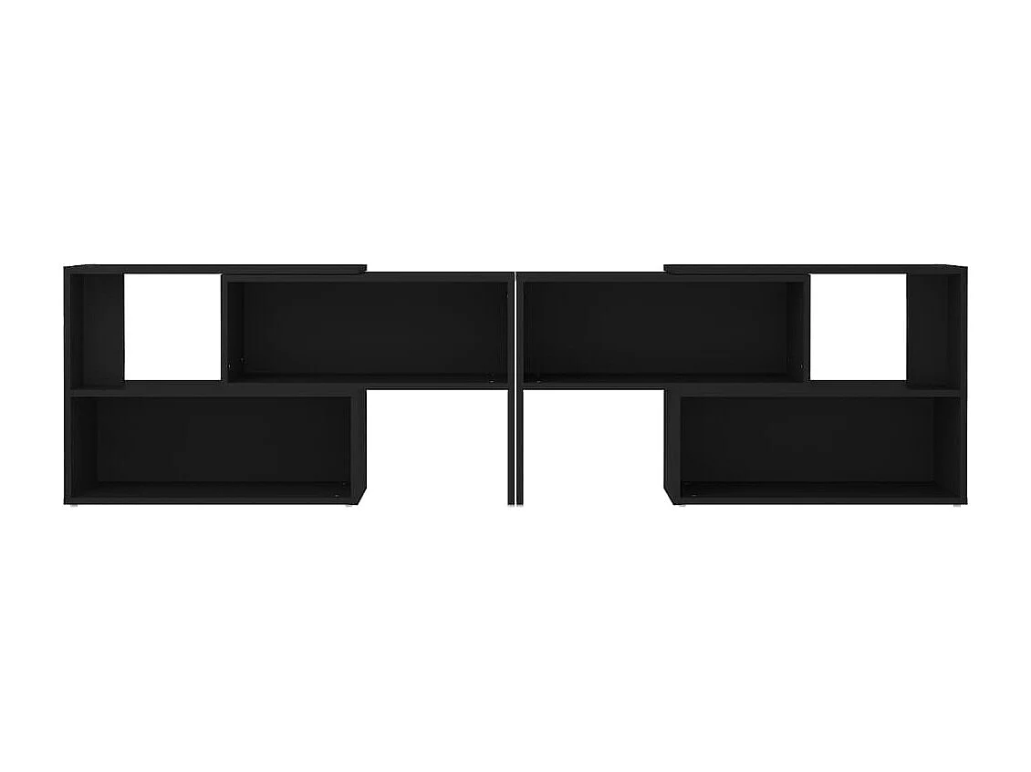 Meuble TV Noir 149x30x52 cm Aggloméré