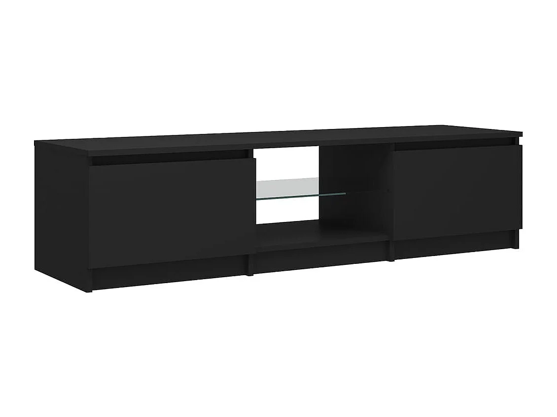 Mobile TV con luci LED nero 140x40x35,5 cm