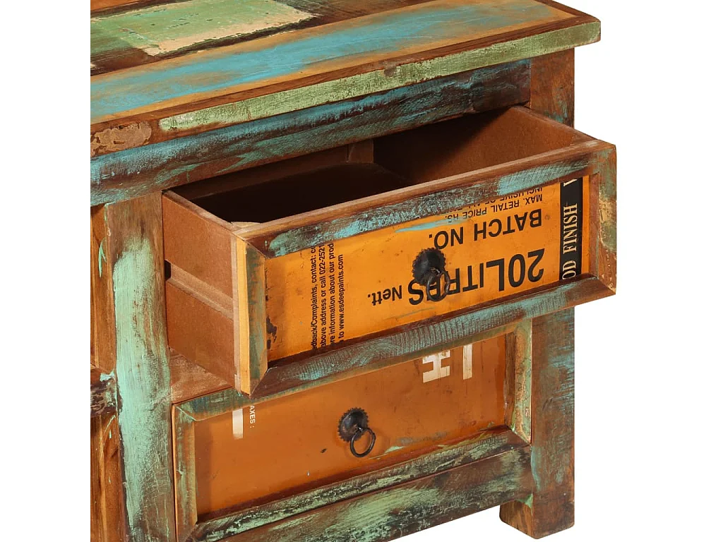 Mueble TV madera recuperada 4 cajones