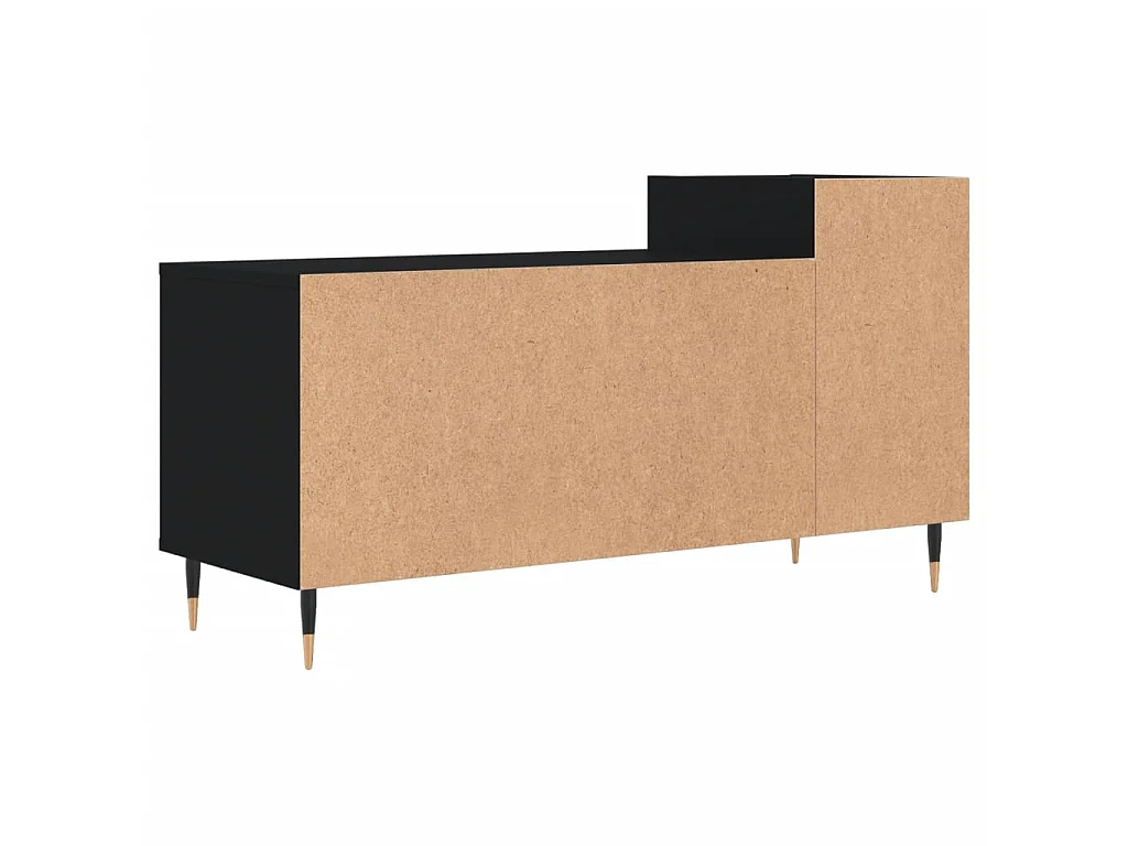 Zwart TV-meubel 100x35x55 cm Bewerkt hout