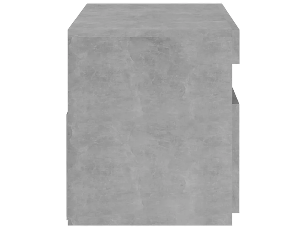 Meuble TV avec lumières LED Gris béton 75x35x40 cm