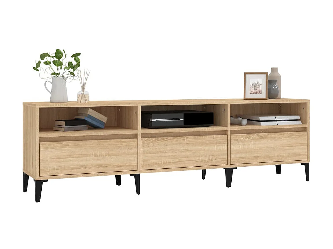 Mobile TV in rovere Sonoma 150x30x44,5 cm in derivati del legno