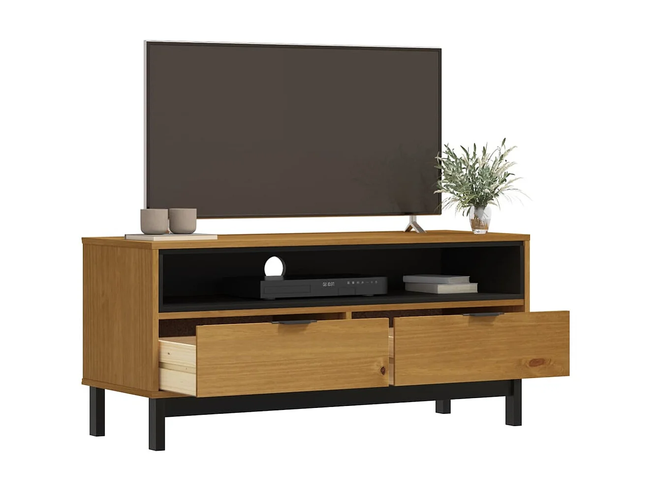 Mobile TV FLAM 110x40x50 cm in legno massello di pino