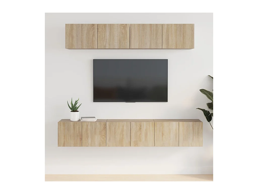 Ensemble de meubles TV 5 pcs Chêne sonoma Bois d'ingénierie