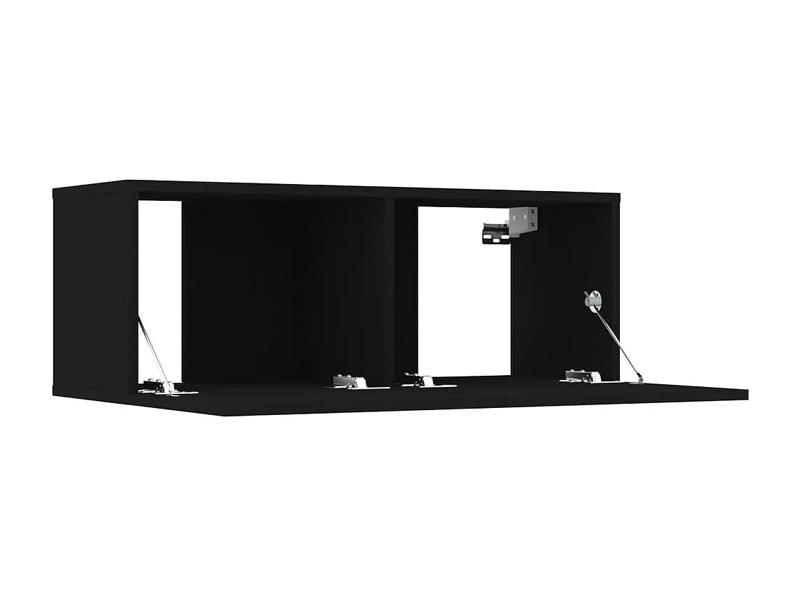 Ensemble de meubles TV 6 pcs Noir Bois d'ingénierie