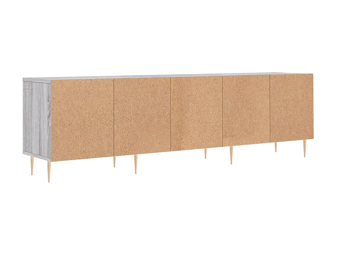 Meuble TV sonoma gris 150x30x44,5 cm bois d'ingénierie
