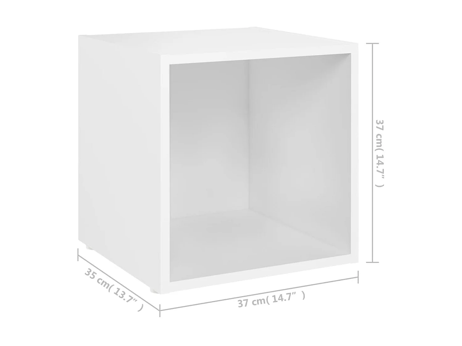 Meubles TV 4 pcs Blanc 37x35x37 cm Aggloméré