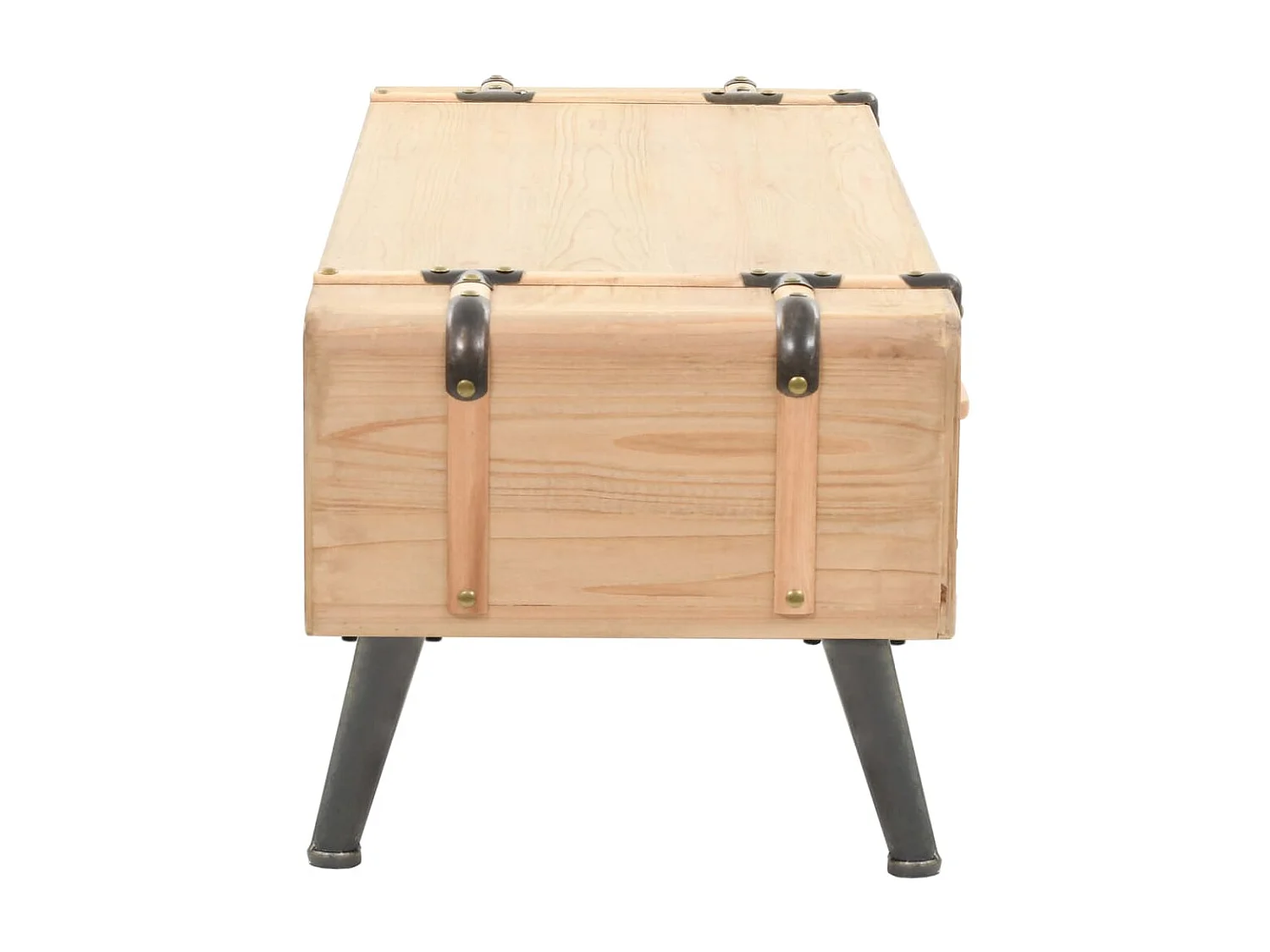 Meuble TV Bois de sapin massif 120x33x35 cm