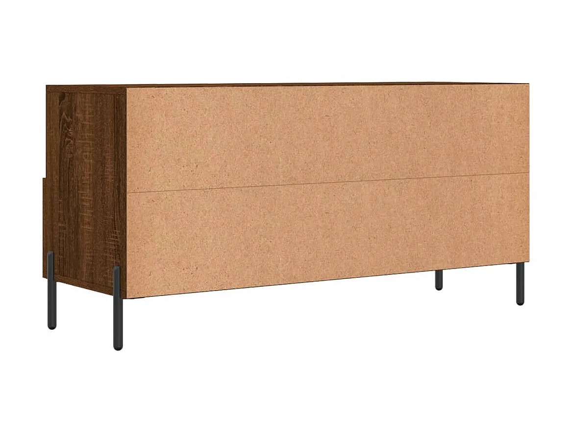Mobile TV in rovere marrone 102x36x50 cm in derivati del legno