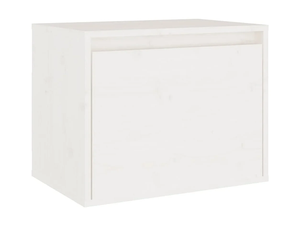 Meubles TV 6 pcs Blanc Bois massif de pin