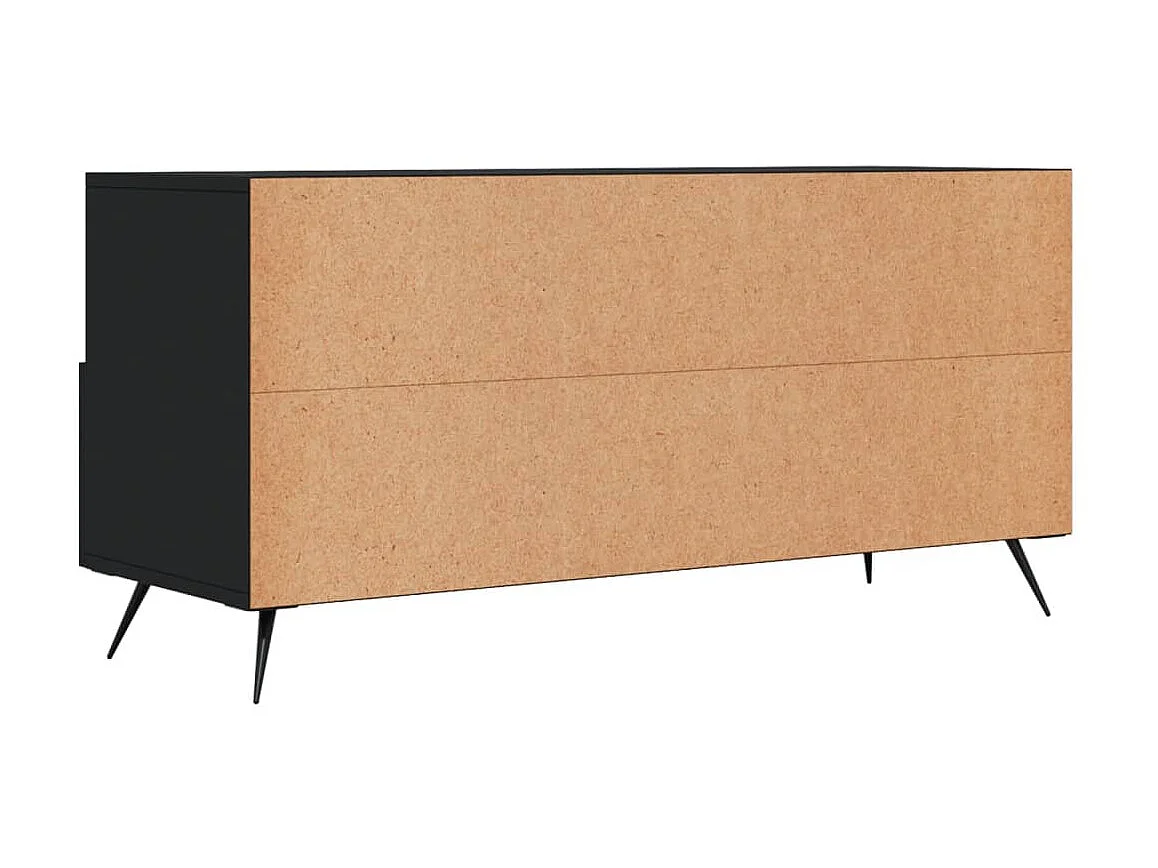 Mueble TV negro 102x36x50 cm de madera contrachapada