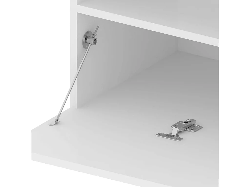 Meubles TV 2 pcs avec lumières LED Blanc 75x35x40 cm