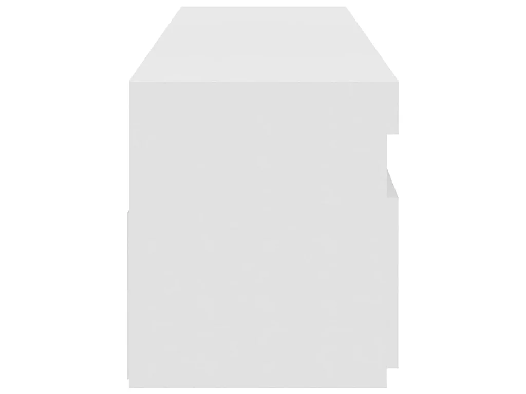 Meubles TV 2 pcs avec lumières LED Blanc 75x35x40 cm