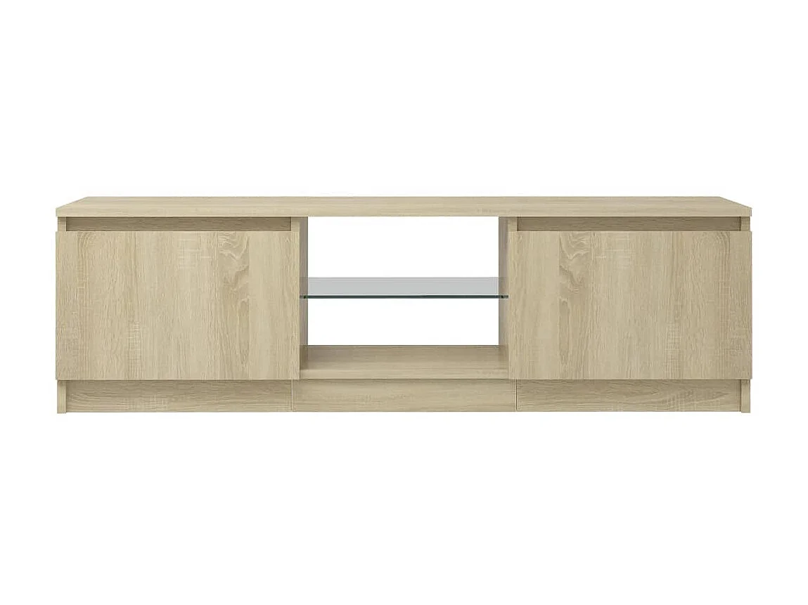 Mueble TV con luces LED roble sonoma 120x30x35,5 cm
