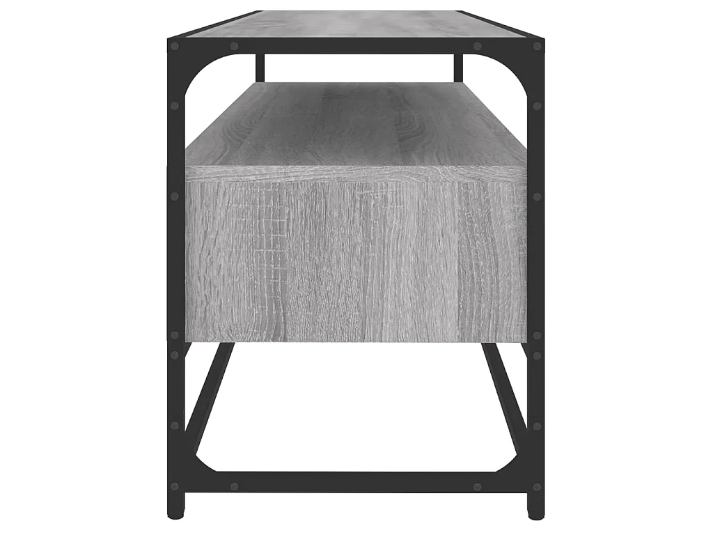 Meuble TV sonoma gris 100x35x45 cm bois d'ingénierie