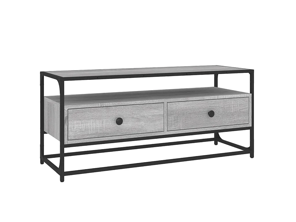 Meuble TV sonoma gris 100x35x45 cm bois d'ingénierie