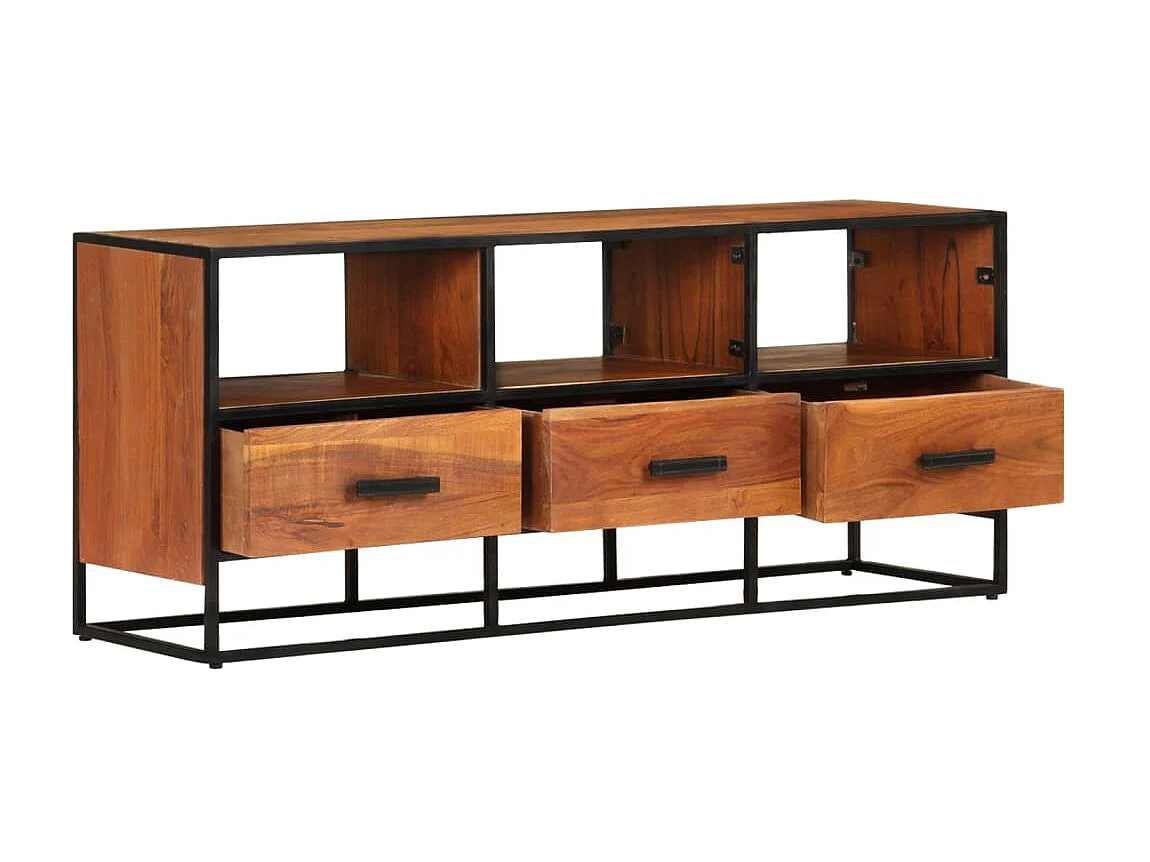 Meuble TV 110x30x45 cm Bois d'acacia massif