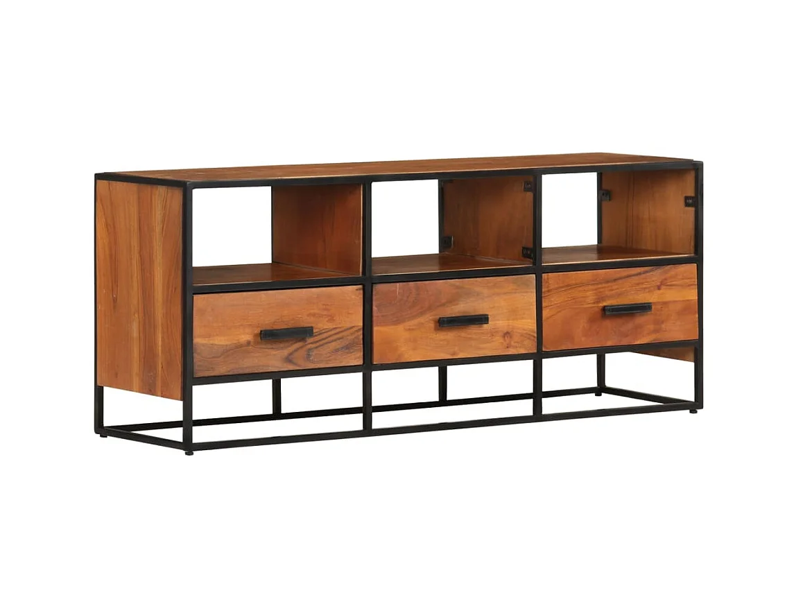 Meuble TV 110x30x45 cm Bois d'acacia massif