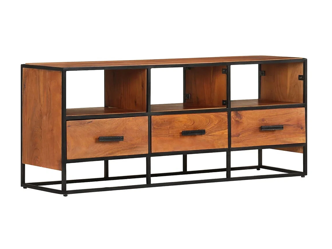 Meuble TV 110x30x45 cm Bois d'acacia massif