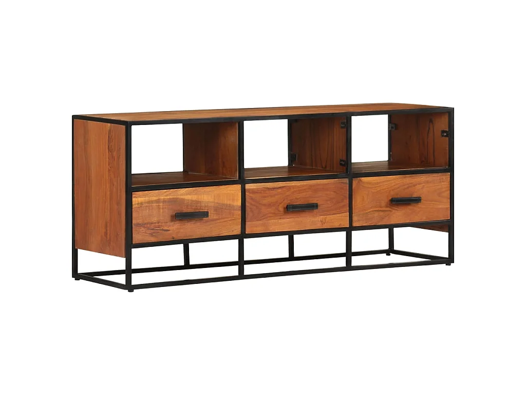 Meuble TV 110x30x45 cm Bois d'acacia massif