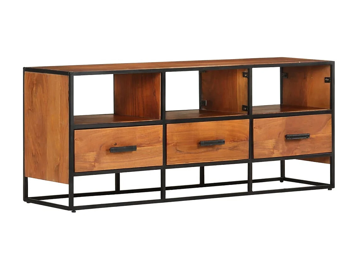 Meuble TV 110x30x45 cm Bois d'acacia massif