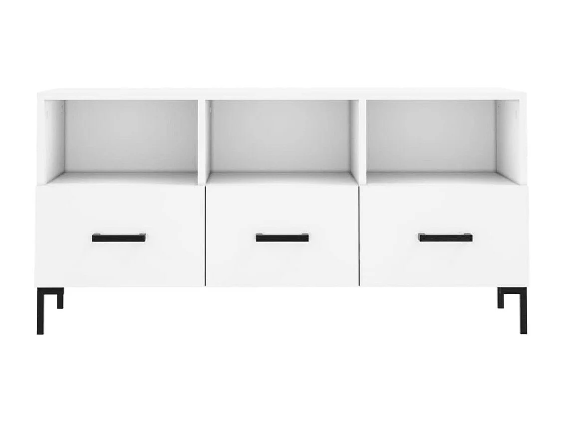 Mobile TV bianco 102x36x50 cm in derivati del legno